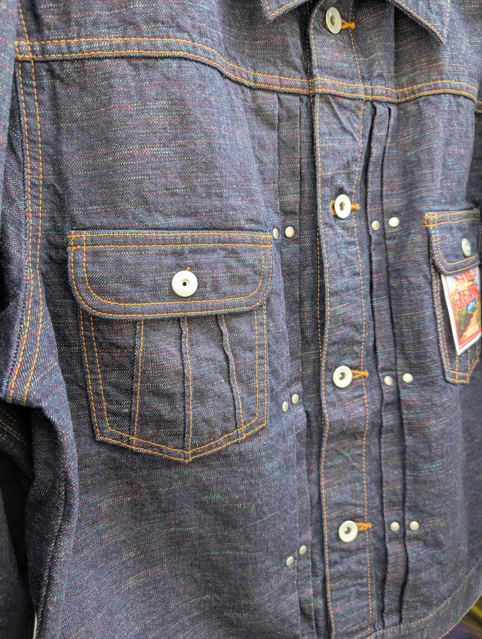 TUITACI / INLAY DENIM TRUCKER JACKET/Gジャン/2/デニム/IDG/無地/T25SS-BL01 TUITACI（ついたち・朔） INLAY DENIM TRUCKER JACKET | 木漏れ日